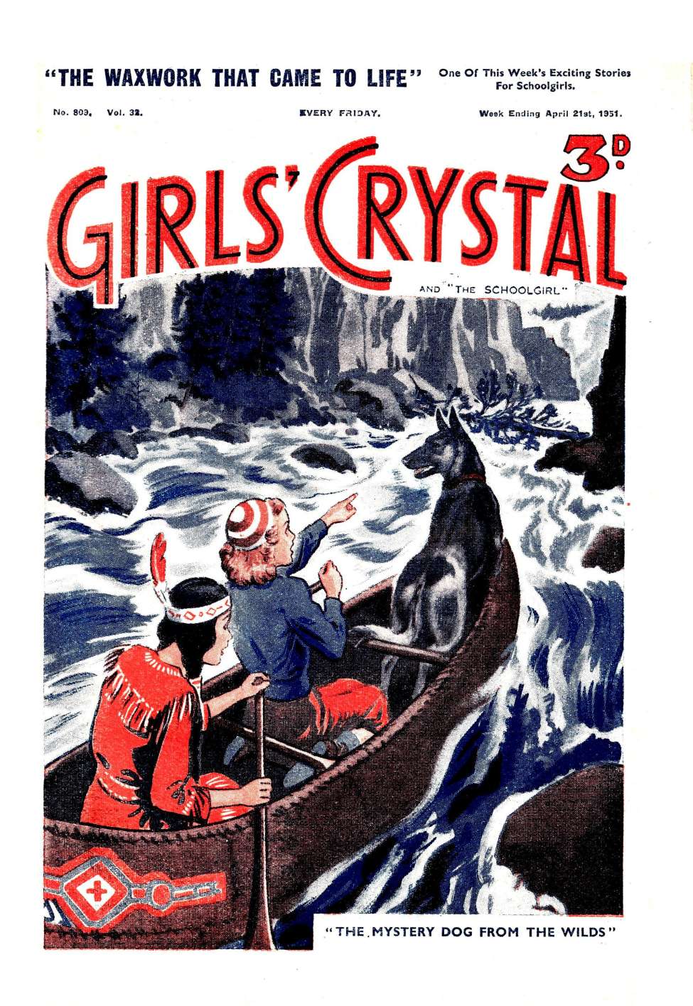 Book Cover For Girls' Crystal 809 - The Mystery Dog from The Wilds