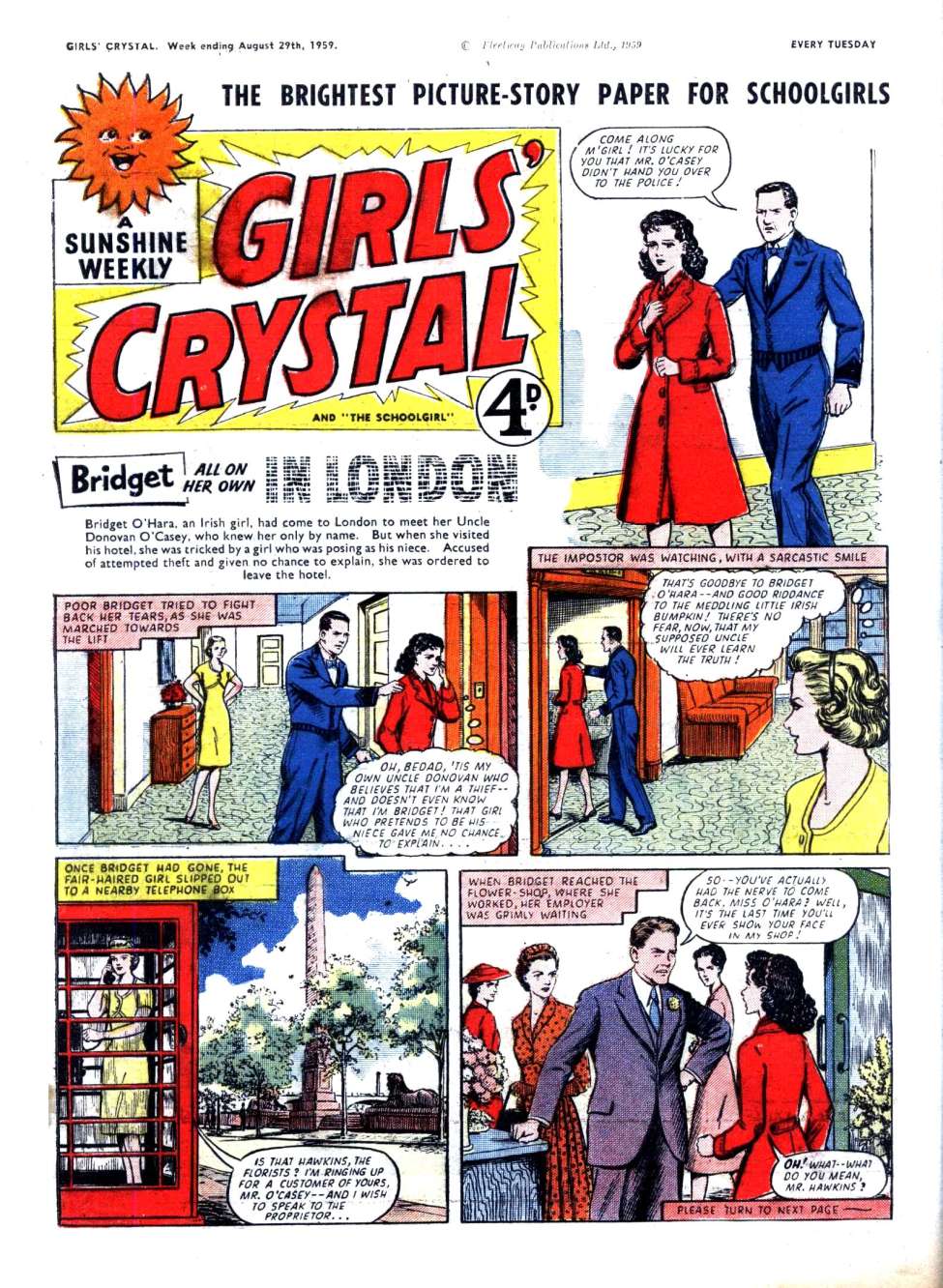 Book Cover For Girls' Crystal 1959-08-29