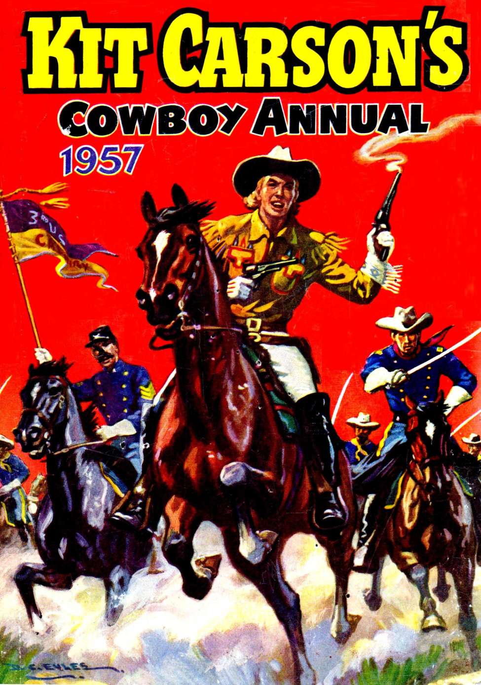 Book Cover For Kit Carson's Cowboy Annual 1957