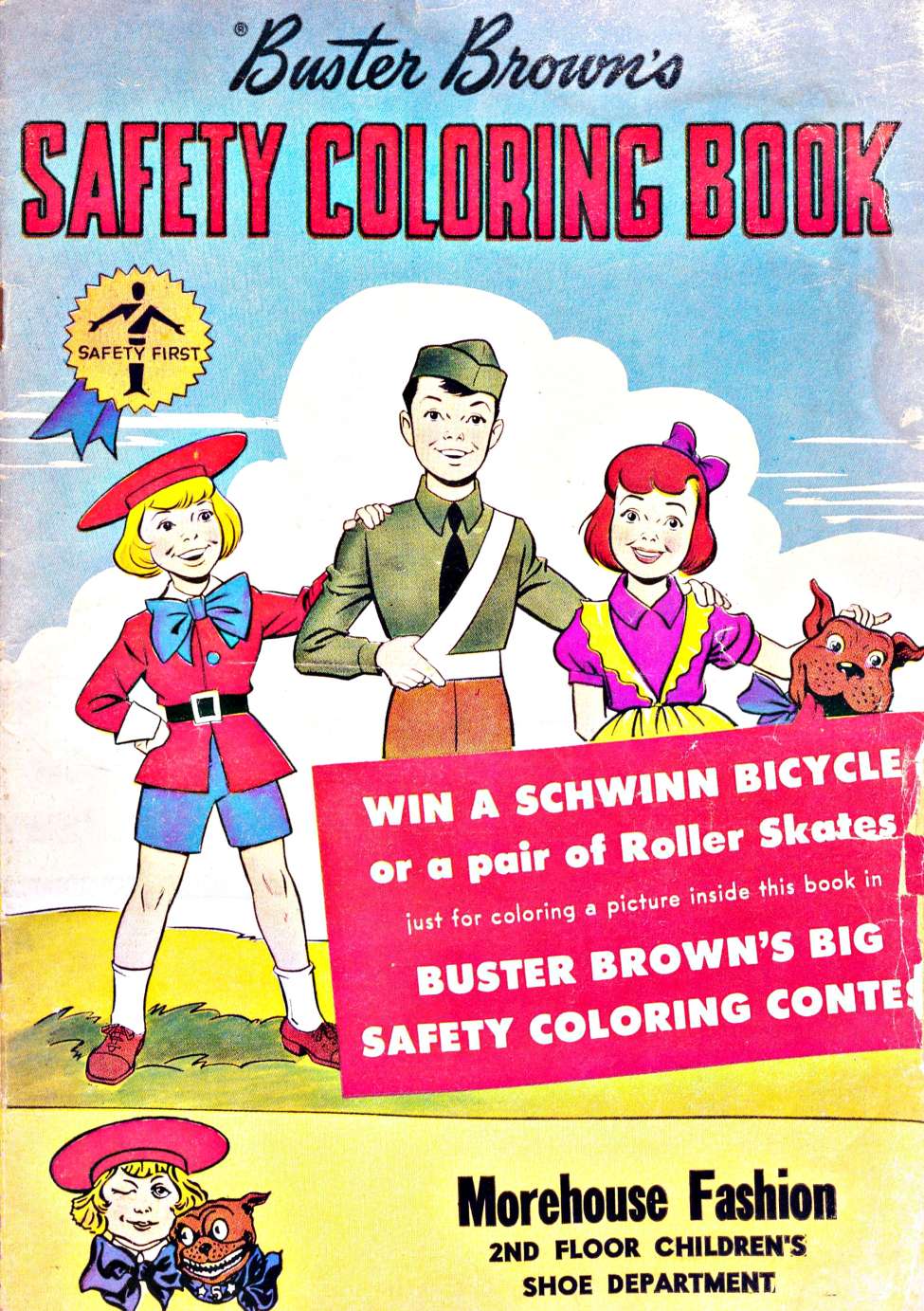 Book Cover For Buster Brown's Safety Coloring Book - Version 2
