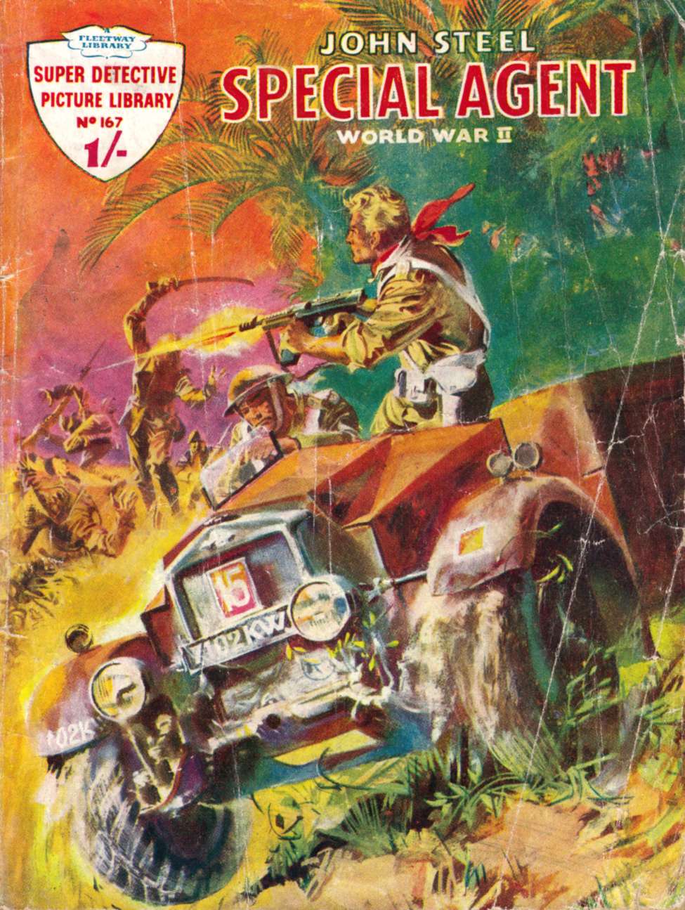 Book Cover For Super Detective Picture Library 167 - War in the Jungle - John Steel