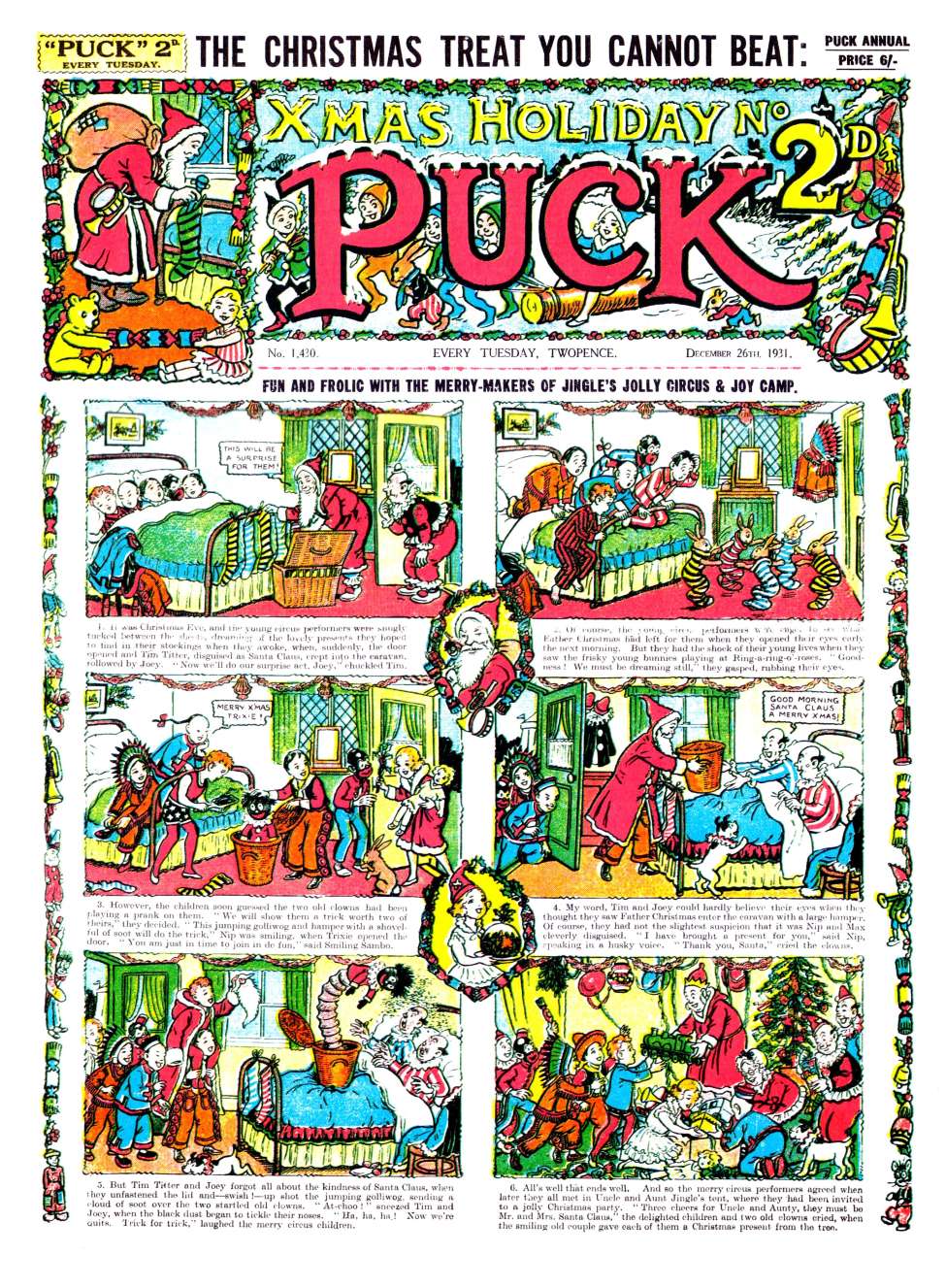 Book Cover For Puck No.1430 (26-12-1931)