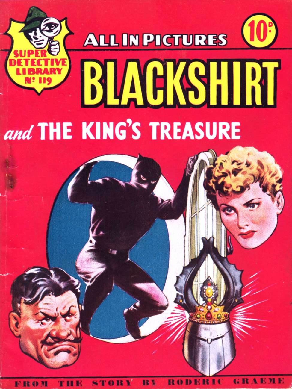 Book Cover For Super Detective Library 119 - The King's Treasure - Blackshirt