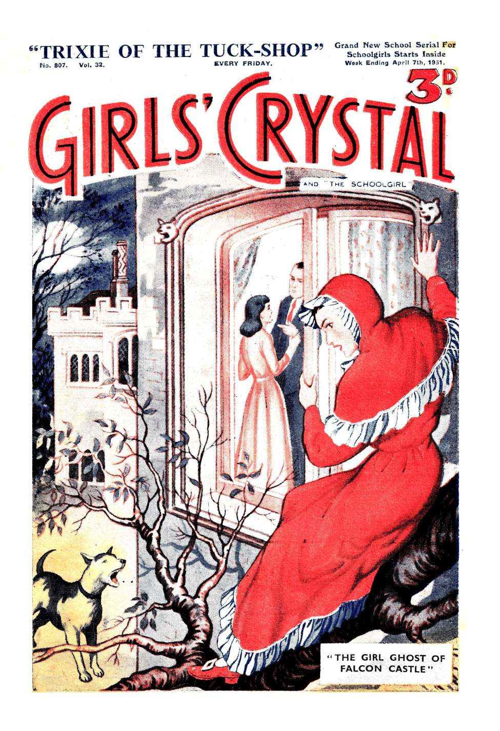 Book Cover For Girls' Crystal 807 - The Girl Ghost of Falcon Castle