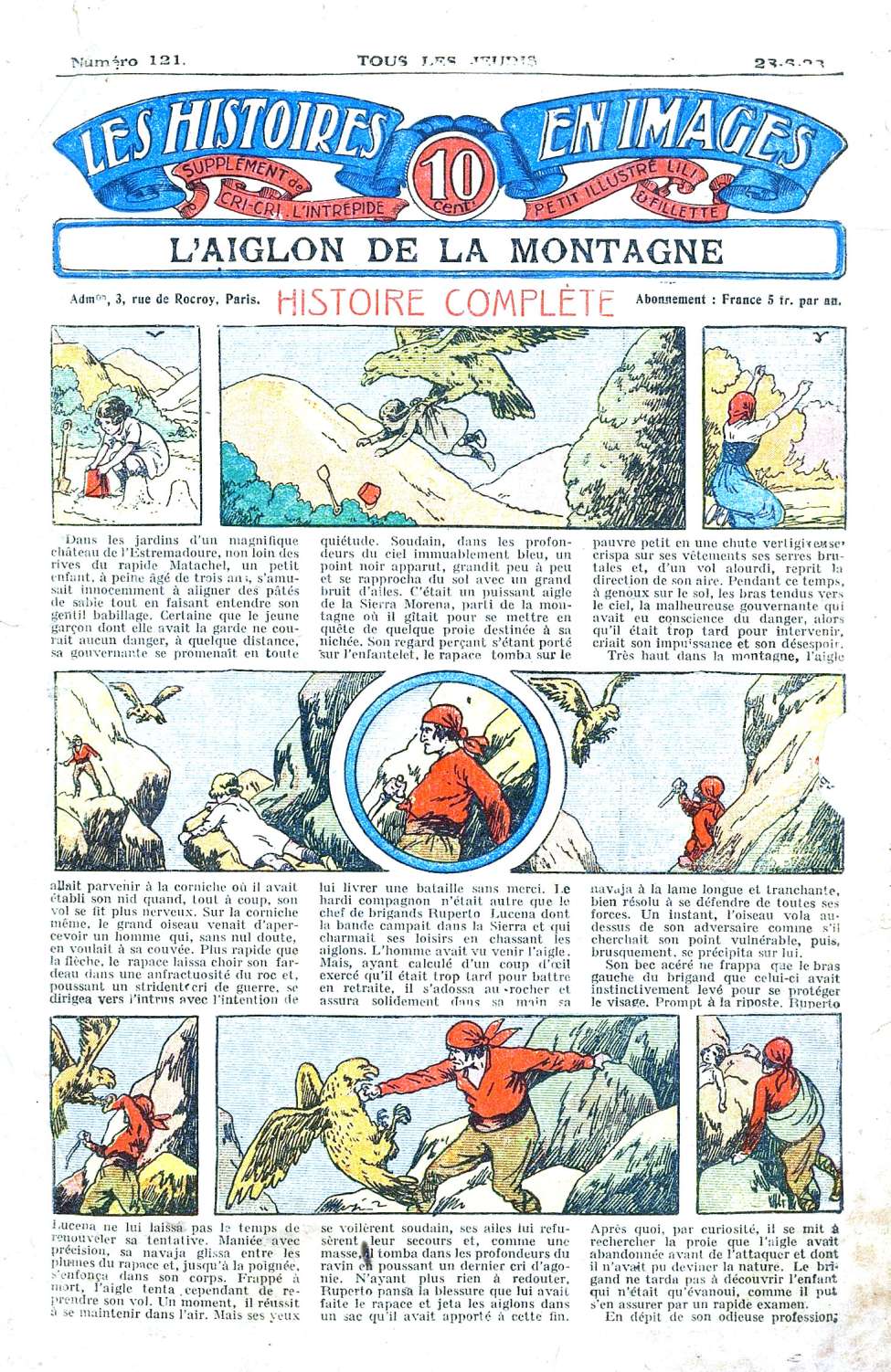 Book Cover For es Histoires en Images 121. L`Aiglon de la Montagne .