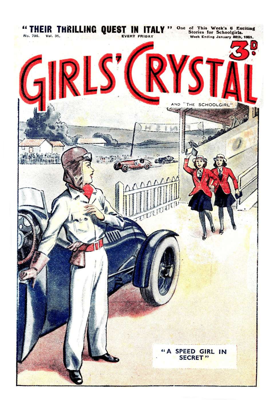 Book Cover For Girls' Crystal 796 - A Speed Girl in Secret