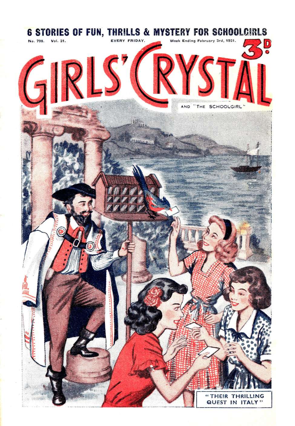Book Cover For Girls' Crystal 798 - Their Thrill!ng Quest in Italy