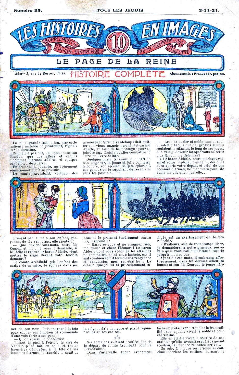 Book Cover For Les Histoires en Images 35 - Le Page de La Reine