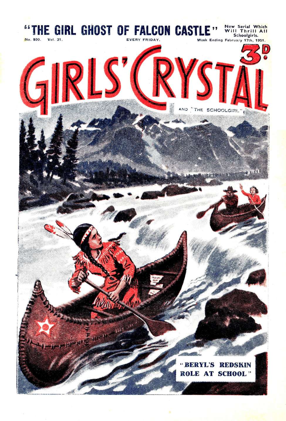 Book Cover For Girls' Crystal 800 - Beryl's Redskin Role at School