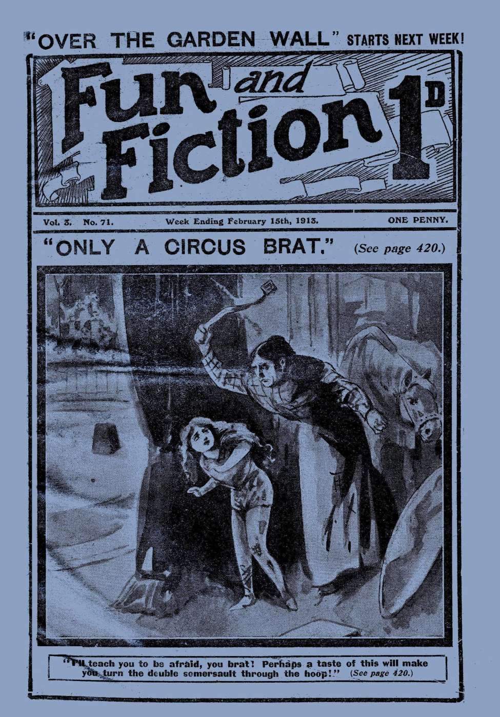 Book Cover For Fun and Fiction No.71 (15 February 1913)