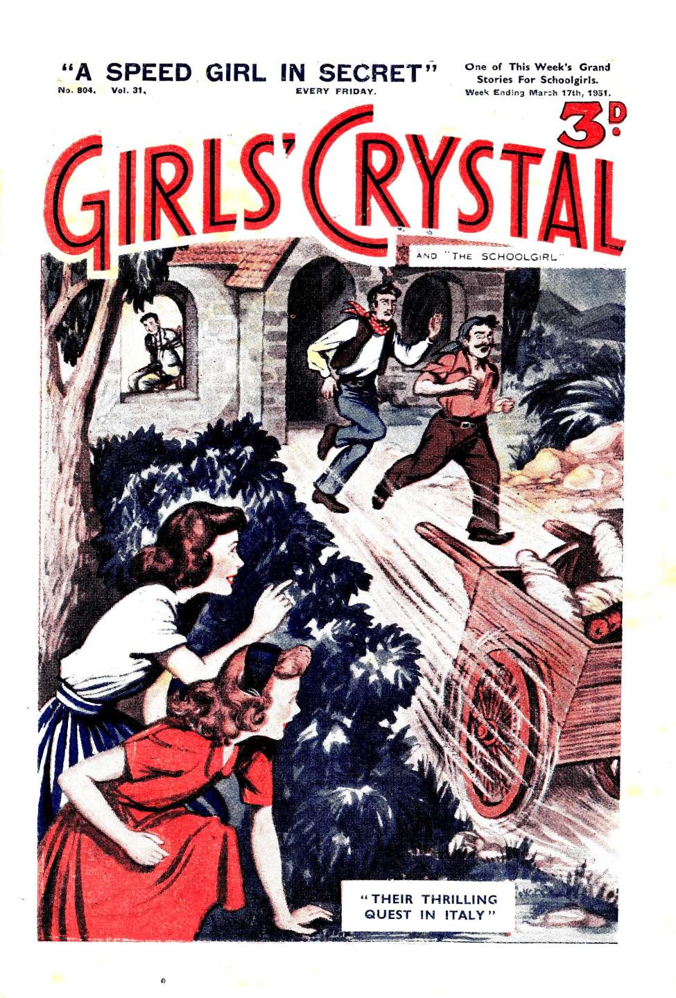 Book Cover For Girls' Crystal 804 - Their Thrilling Quest in Italy