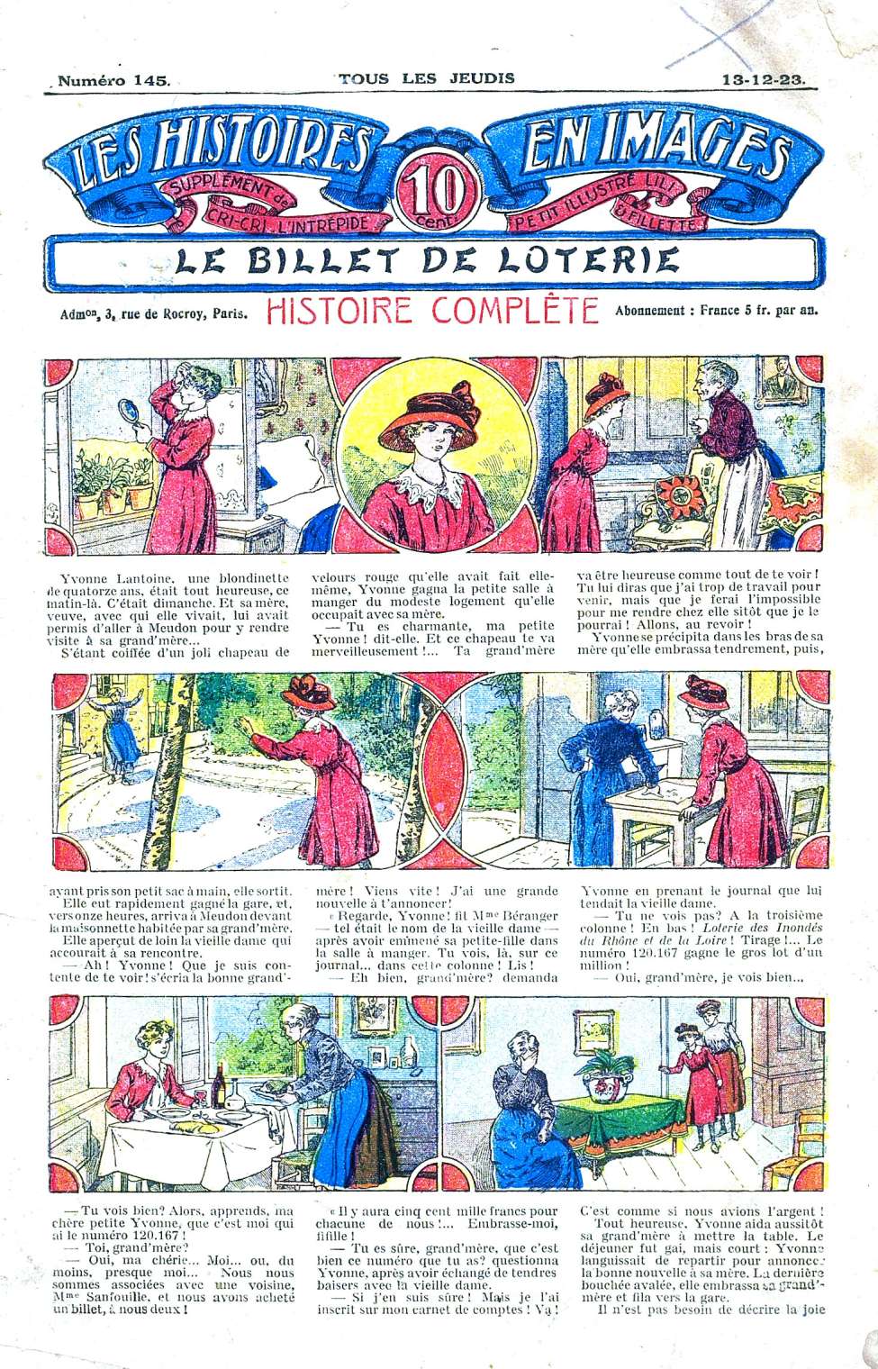 Book Cover For Les Histoires en Images 145 - Le Billet de Loterie
