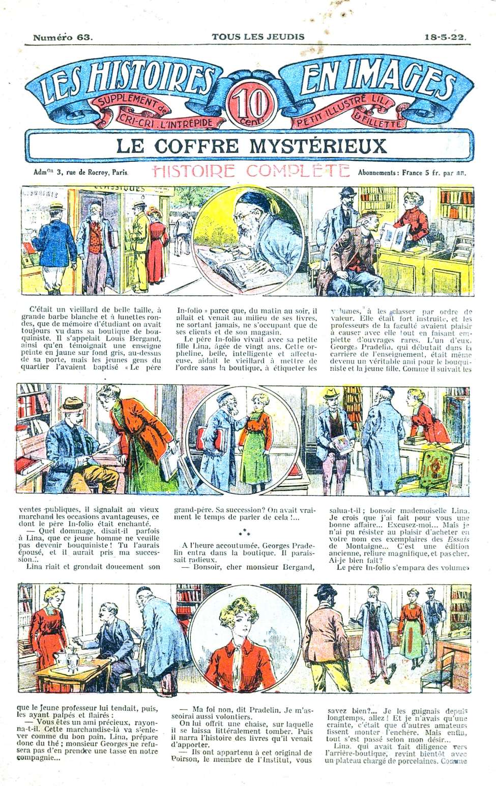 Book Cover For Les Histoires en Images 63 - Le Coffre Mystérieux