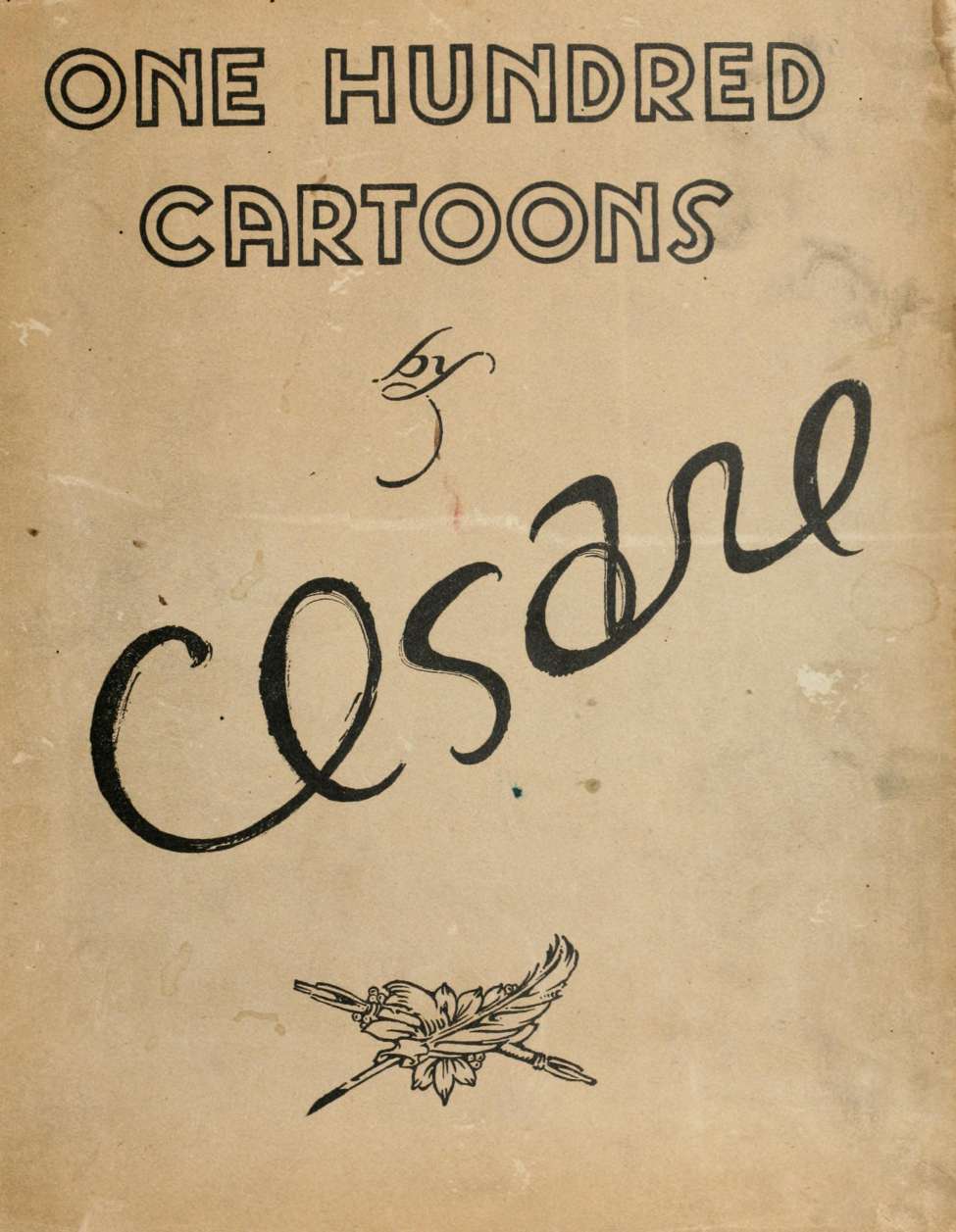 Book Cover For One Hundred Cartoons by Cesare - Oscar Cesare