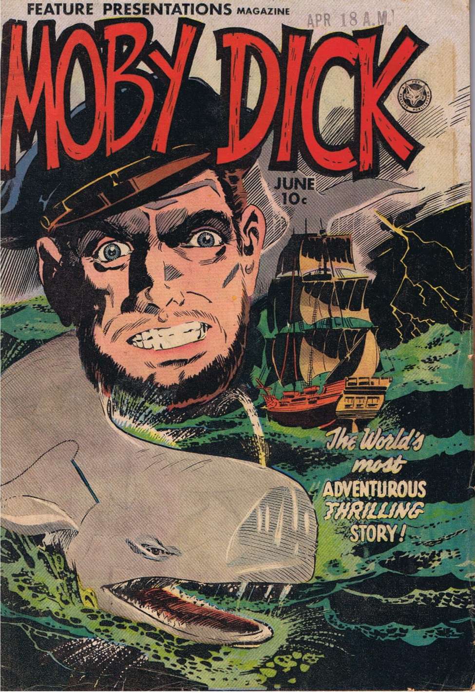 Book Cover For Feature Presentations 6 - Moby Dick - Version 1