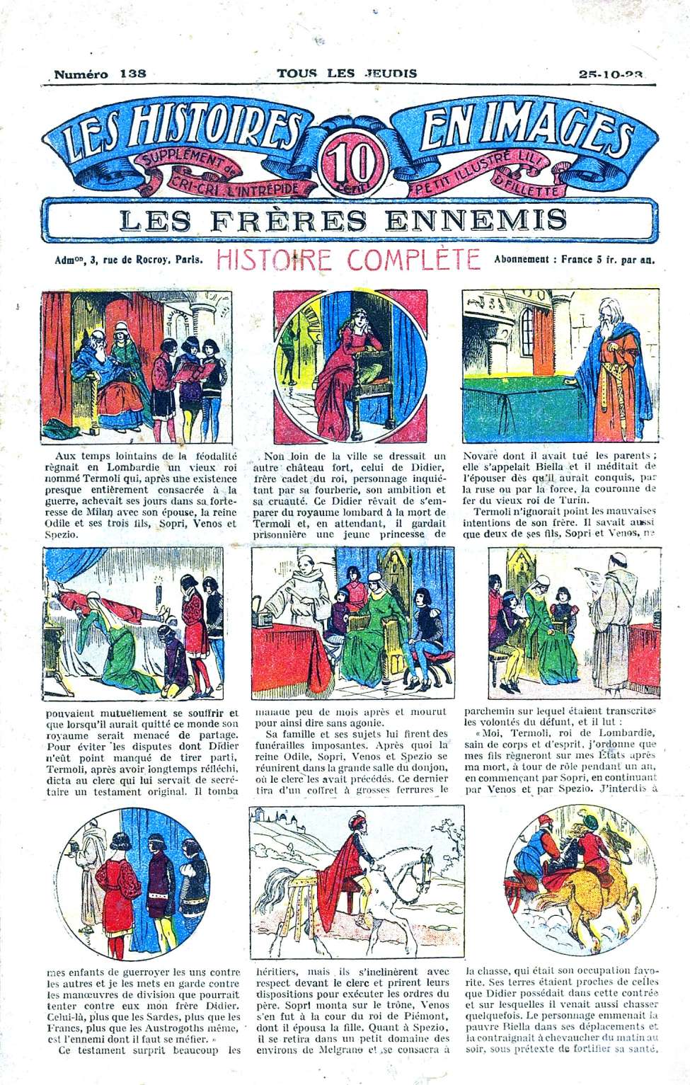 Book Cover For Les Histoires en Images 138. Les Frères Ennemis.