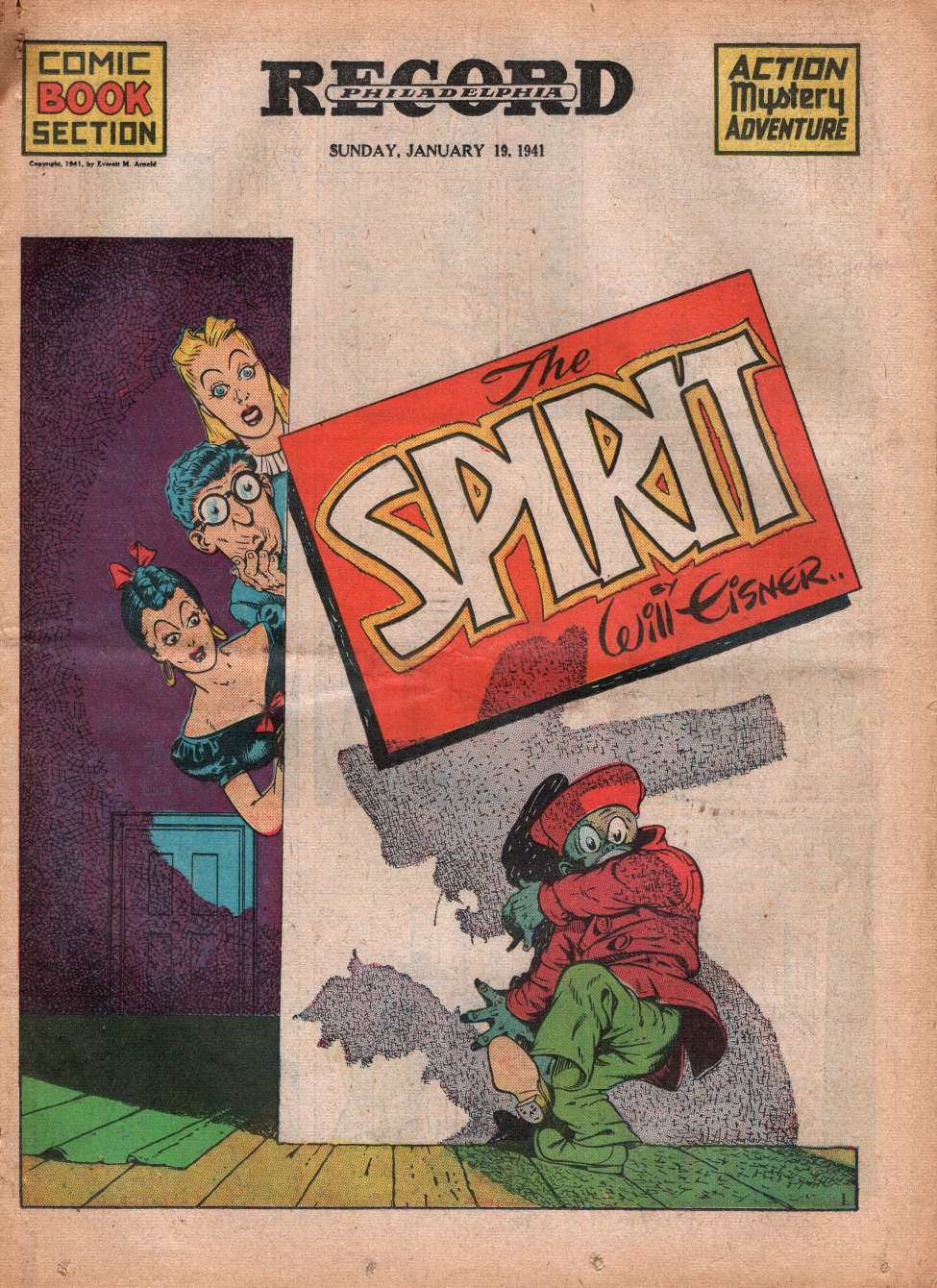 Book Cover For The Spirit (1941-01-19) - Philadelphia Record - Version 2