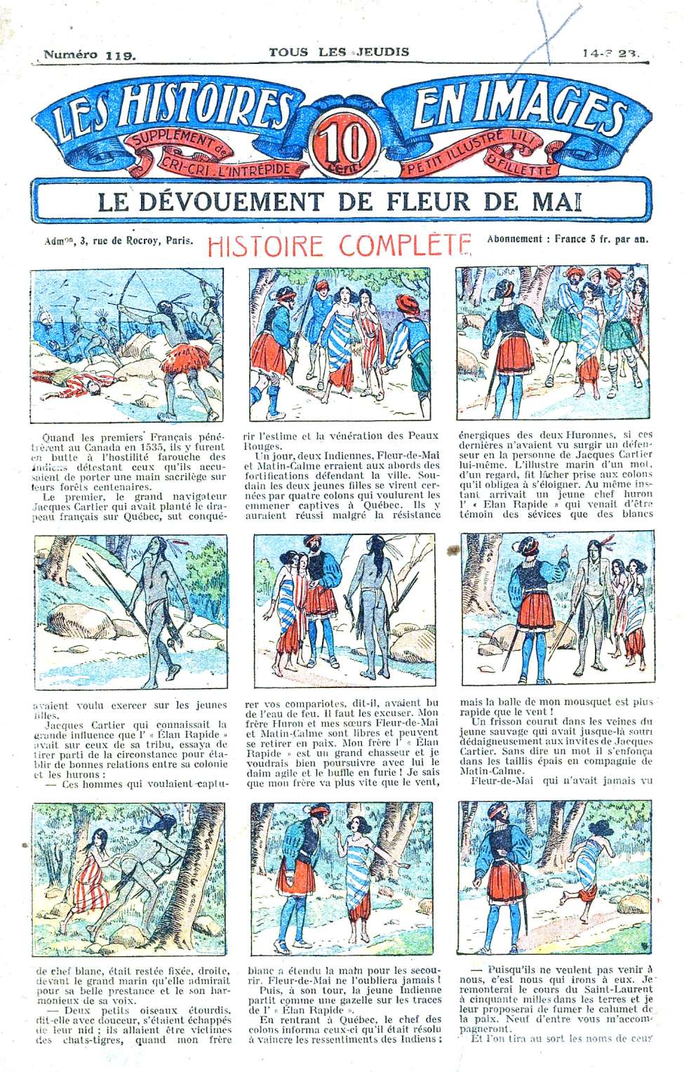 Book Cover For Les Histoires en Images 119 - Le dévouement de Fleur de Mai