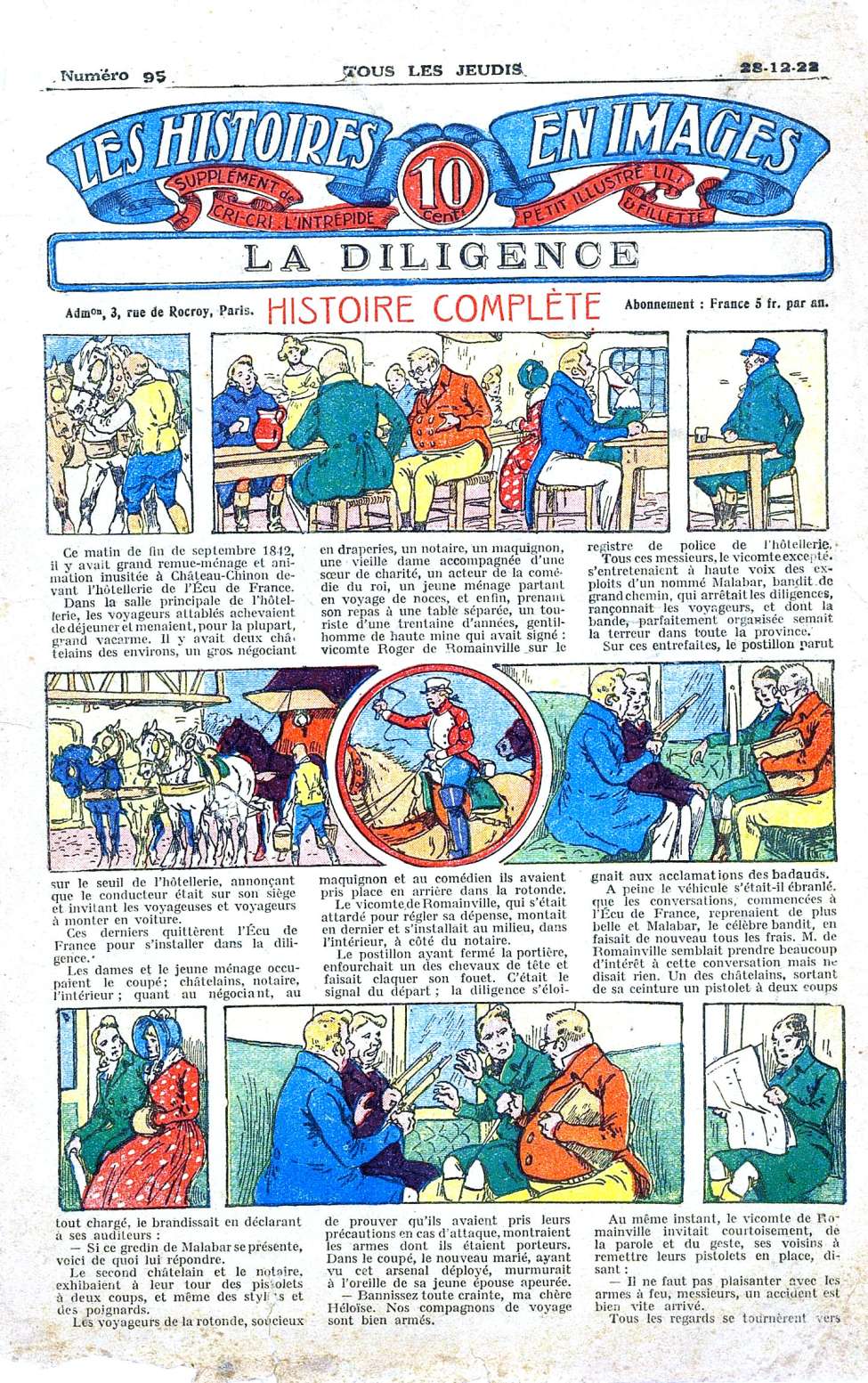 Book Cover For Les Histoires en Images 95 - La Diligence