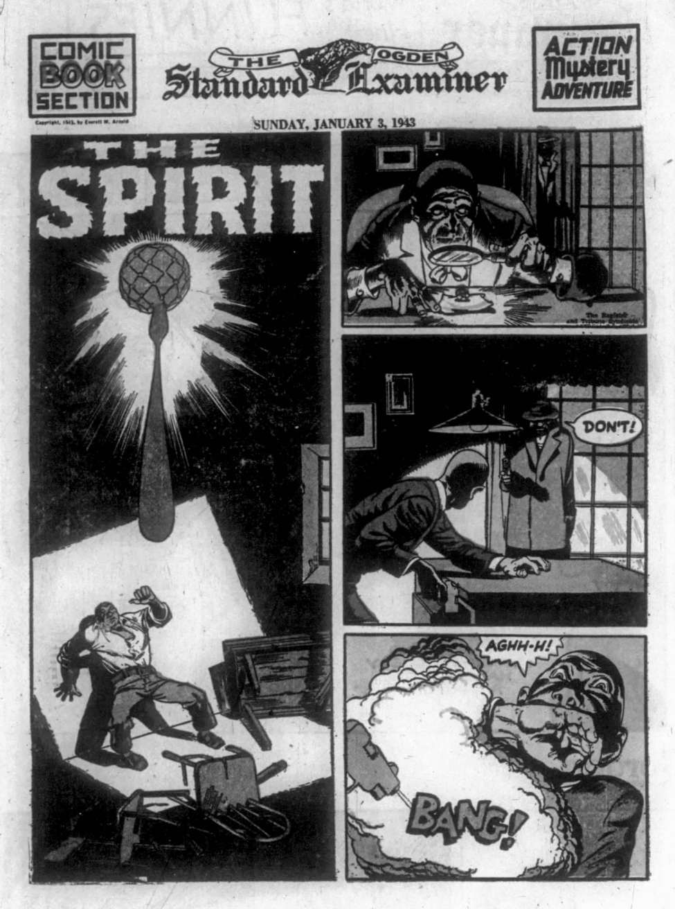 Book Cover For The Spirit (1942-01-03) - Baltimore Sun (b/w)