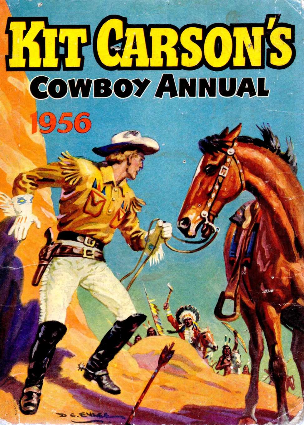 Book Cover For Kit Carson's Cowboy Annual 1956