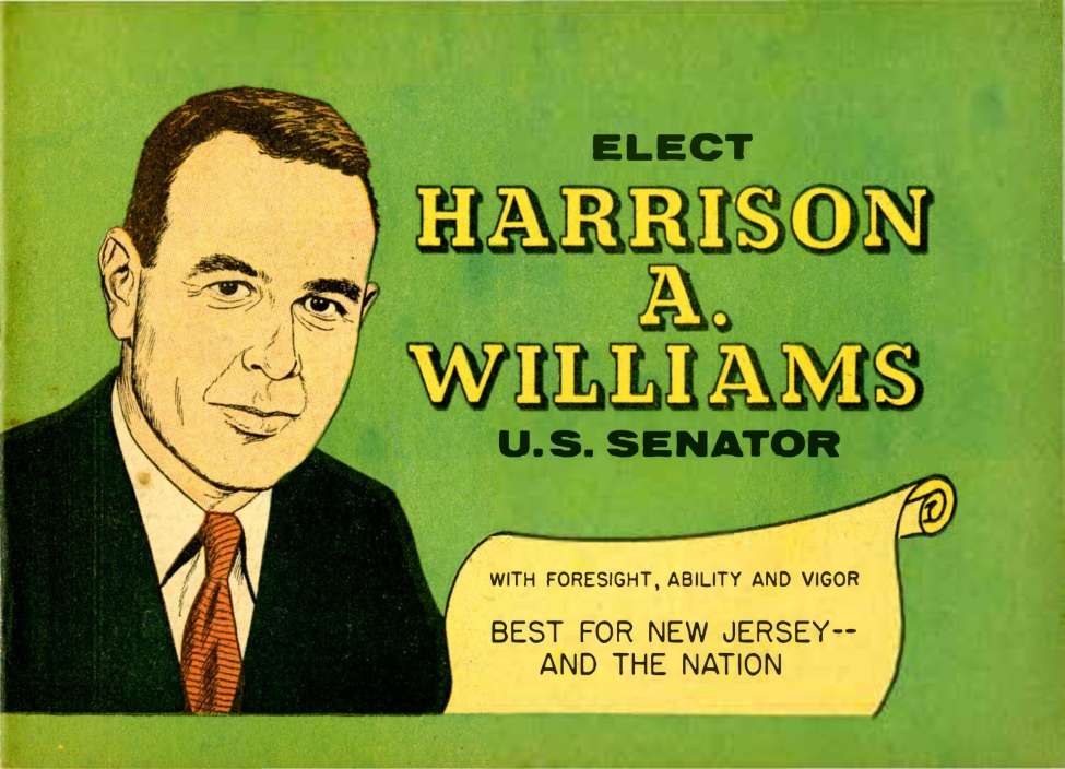 Book Cover For Elect Harrison A. Williams U.S. Senator - Version 1
