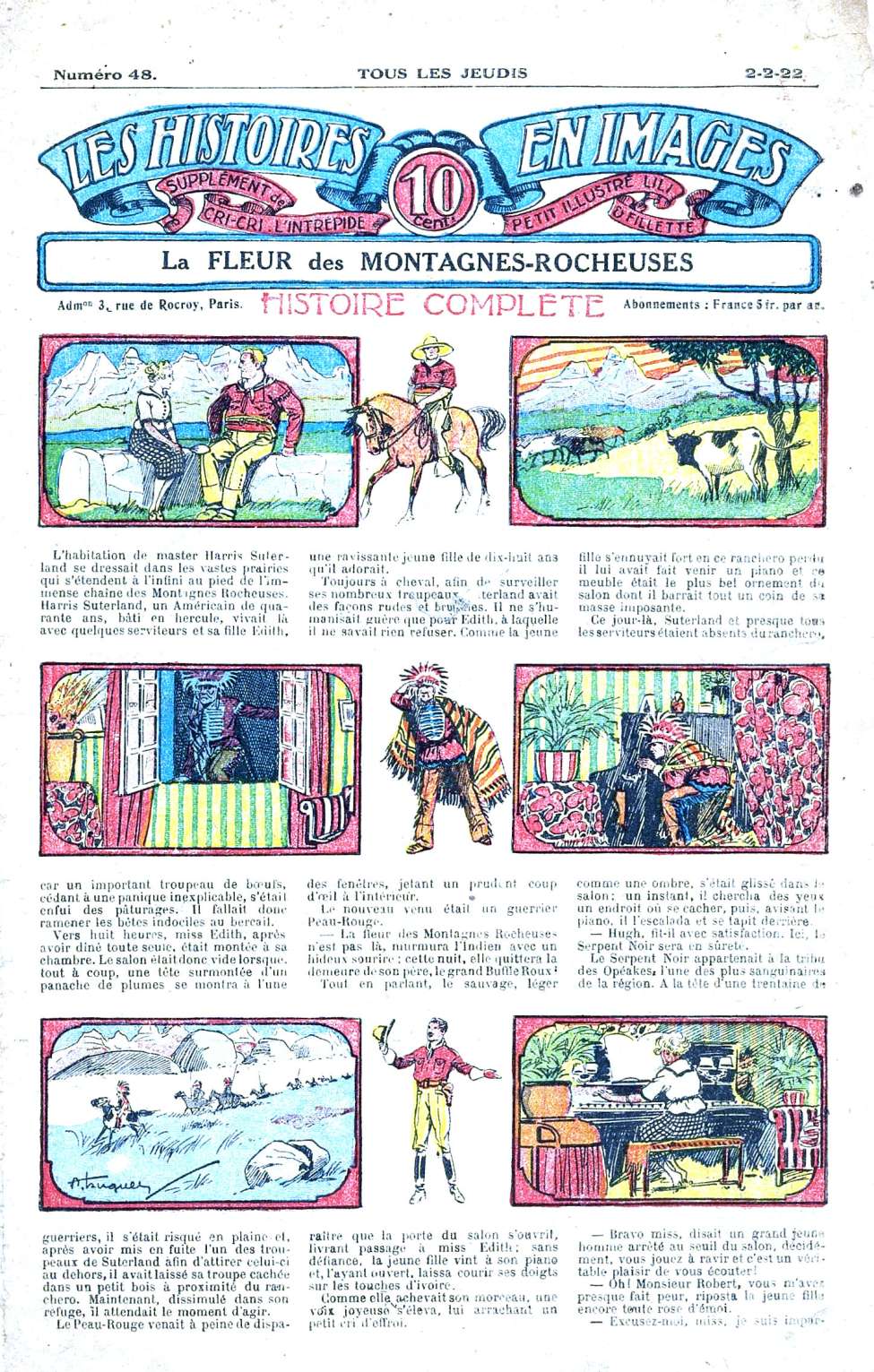 Book Cover For Les Histoires en Images 48. La Fleur des Montagnes - Rocheuses .