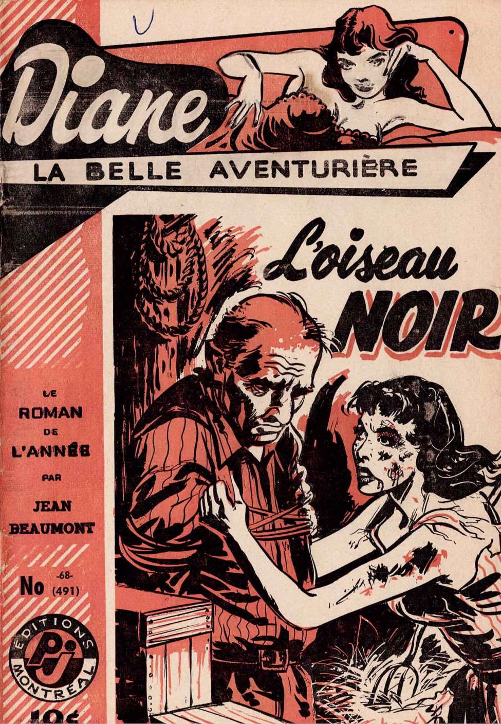 Book Cover For Diane, La Belle Aventuriere 68 - L'oiseau noir