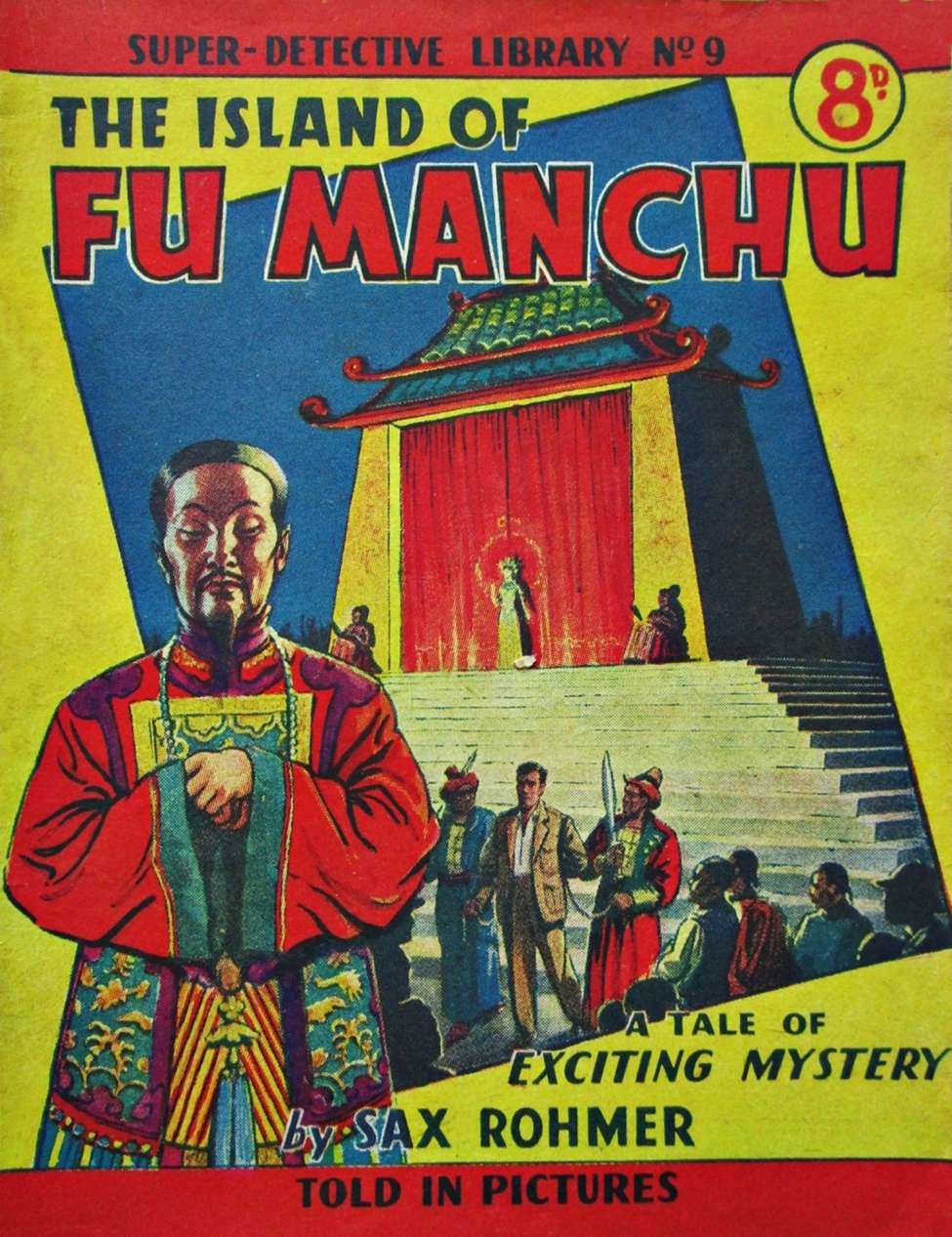 Book Cover For Super Detective Library 9 - The Island of Fu Manchu - Version 1