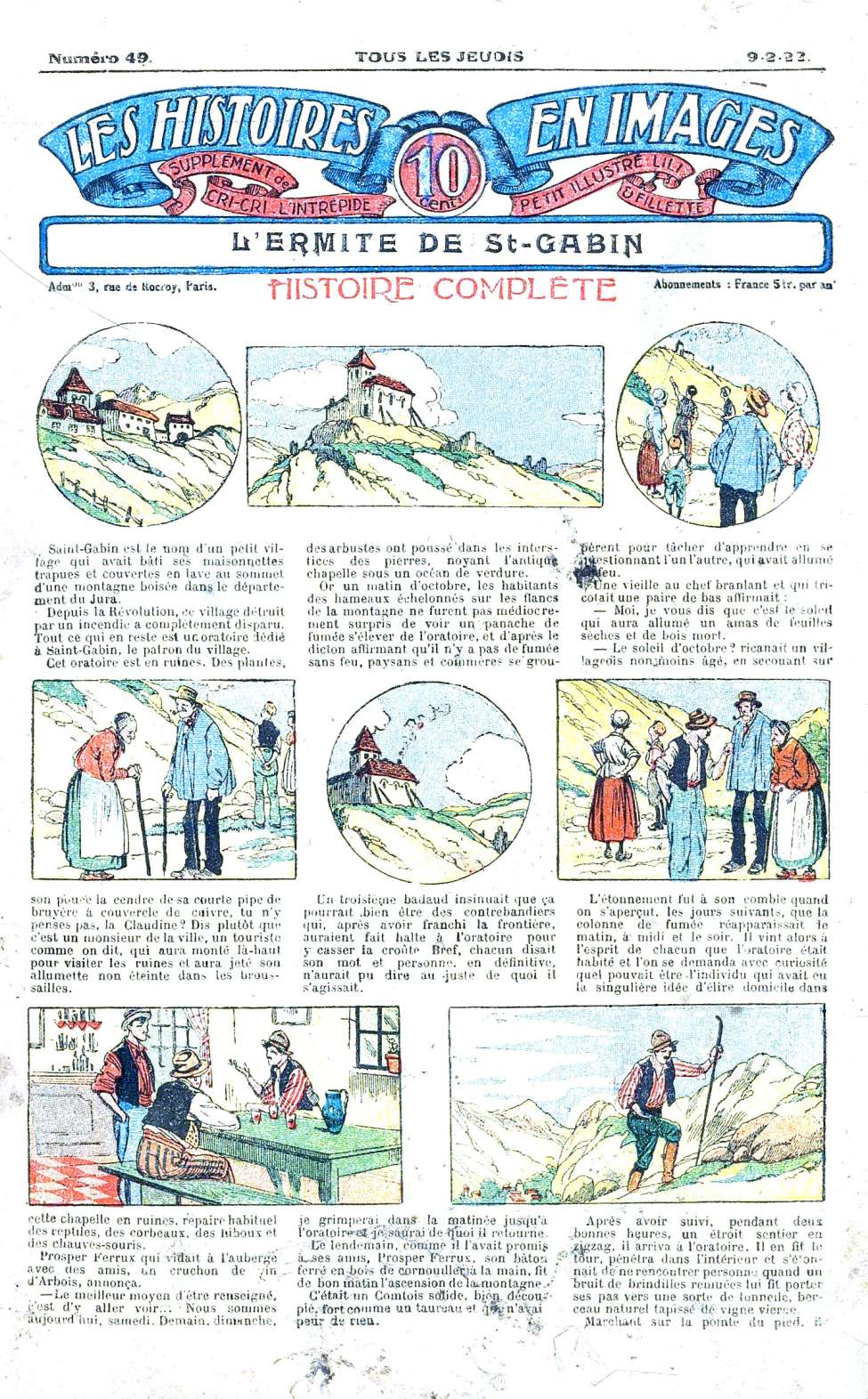 Book Cover For Les Histoires en Images 49. L`Ermite de St-Gabin .