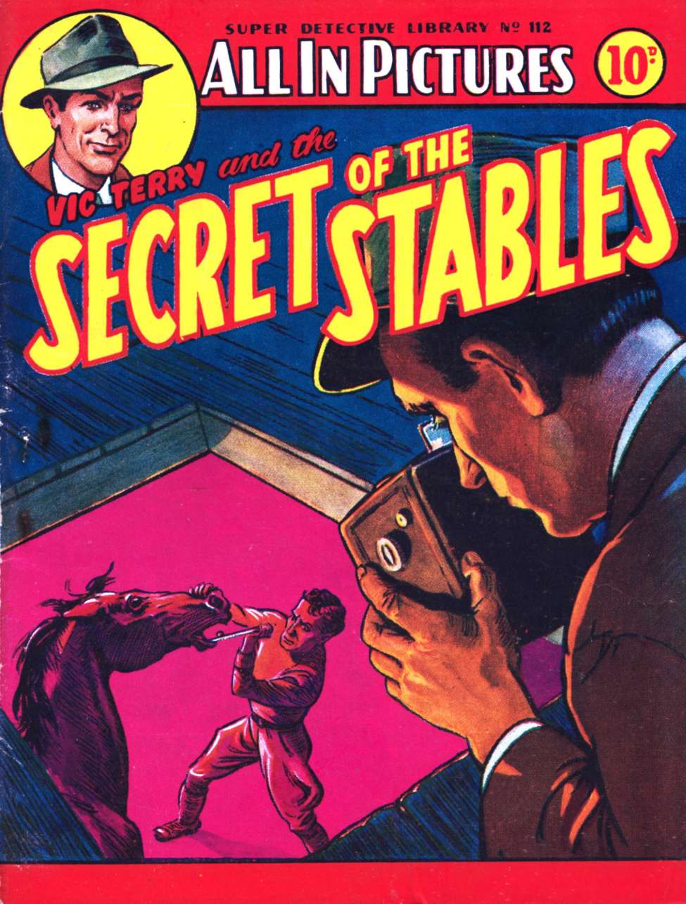 Book Cover For Super Detective Library 112 - The Secret of the Stables - Vic Terry