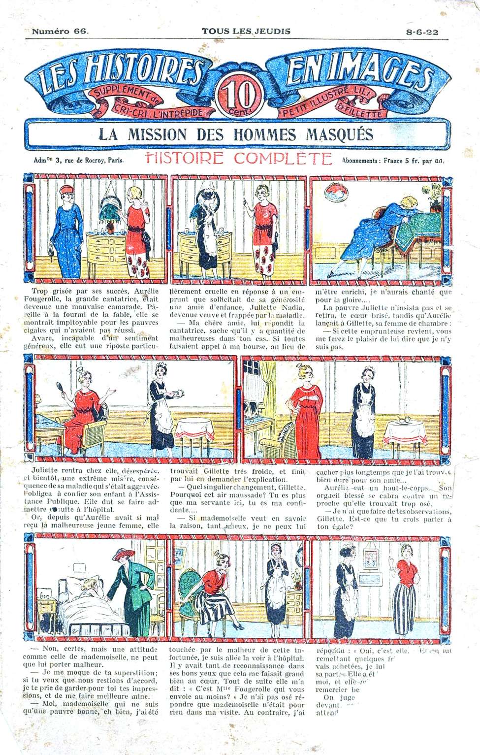 Book Cover For Les Histoires en Images 66 - La Mission des Hommes Masqués