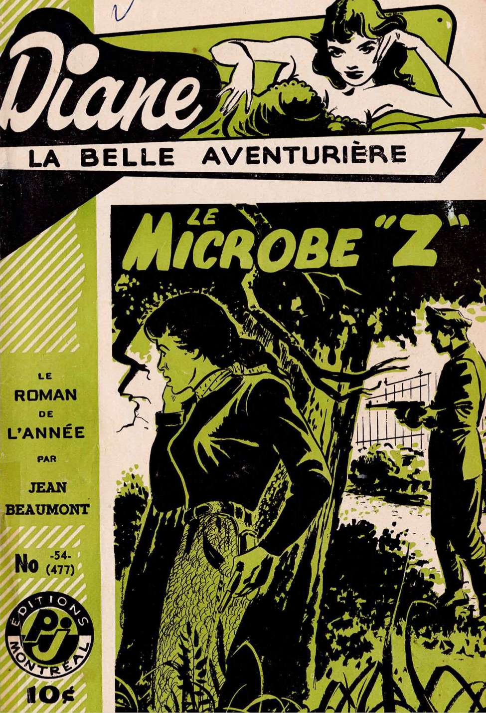 Book Cover For Diane, La Belle Aventuriere 54 - Le microbe Z