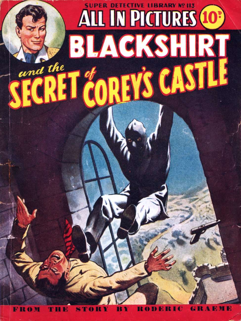 Book Cover For Super Detective Library 113 - Secret of Corey's Castle - Blackshirt