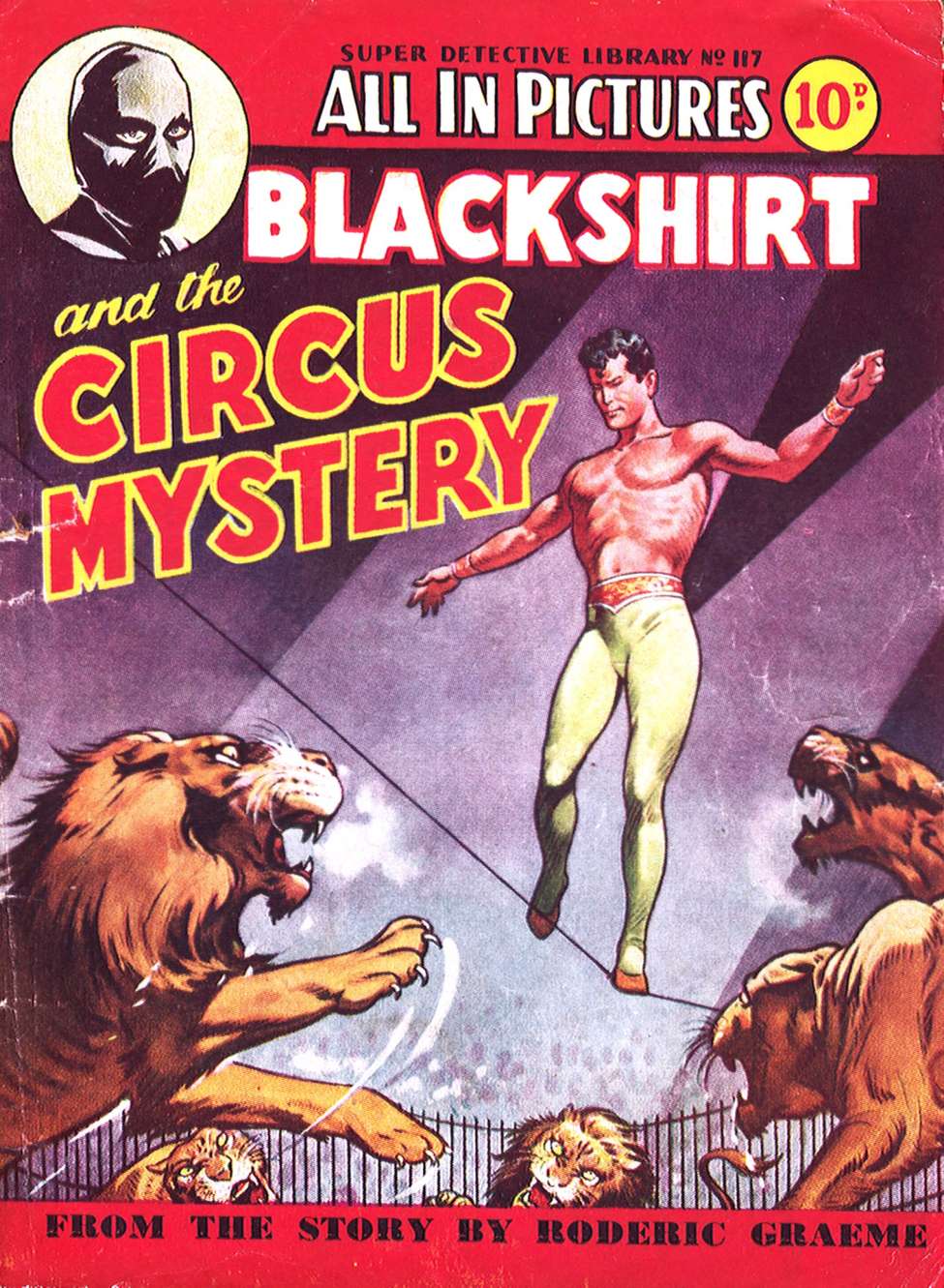 Book Cover For Super Detective Library 117 - Blackshirt - The Circus Mystery